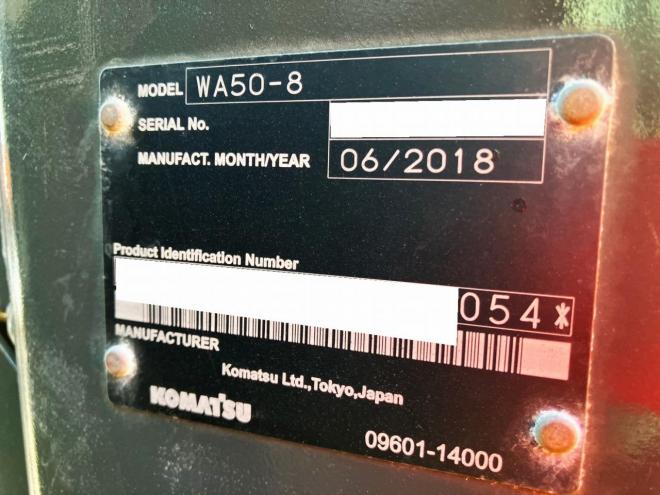 ホイールローダコマツ　中古　WA50-8