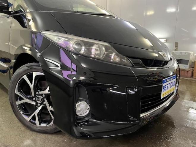 エスティマアエラス　プレミアムエディション　本州仕入　寒冷地仕様　禁煙車　純正リアフリップダウンモニター　両側パワースライドドア　純正１８インチＡＷ　社外１６ＡＷ＋スタッドレスタイヤ付　純正エンジンスターター　前後ドライブレコーダー　ＥＴＣ 4WD 2400 5Dr