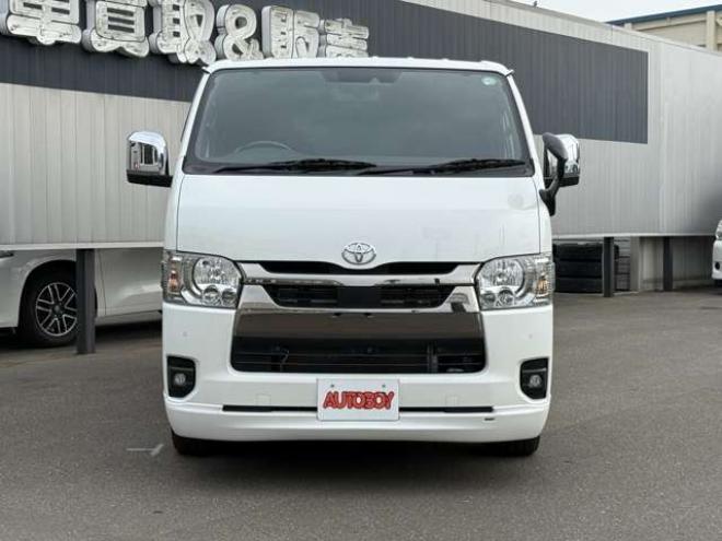 ハイエースバン2.8 スーパーGL ダークプライムII ロングボディ ディーゼルターボ 4WD　寒冷地仕様 ワンオーナー パノラミックビューモニター デジタルインナーミラー 415COBRA CL-3フロントリップ CL-2サイドステップ　CL-ステップリアバンパー　ステージ2　バッドラッカー18インチアルミ　トーヨーH30 2800