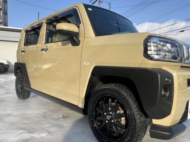 タフトGターボ クロム ベンチャー 4WD　スマートアシストプッシュスタート　エンジンスターター　純正オプションナビ　Bluetooth シートヒーター　追従クルコン　クラッツィオシートカバー　サンルーフ　ドライブレコーダー　新品ジオランダーマッドタイヤ 660