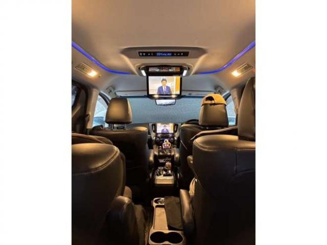 アルファード3.5 SA 4WD　TRDエアロ クリスタルアイLEDテール ダウンサス レザー調シートカバー アルパインナビ フリップダウン スピーカー  デジタルインナーミラー シュタイナー20インチ シーケンシャルウィンカー 3500