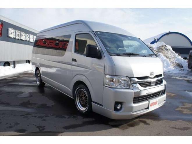 ハイエースバン2.8 DX ワイド スーパーロング ハイルーフ GLパッケージ ディーゼルターボ 4WD　1オーナー　アルパイン11インチナビTV　パノラミックビューモニター　ドラレコ　ワークエクストラップ17インチAW　415コブラフロントスポイラー　リアヒーター&エアコン　LEDヘッドライト　フォグ ETC 2800