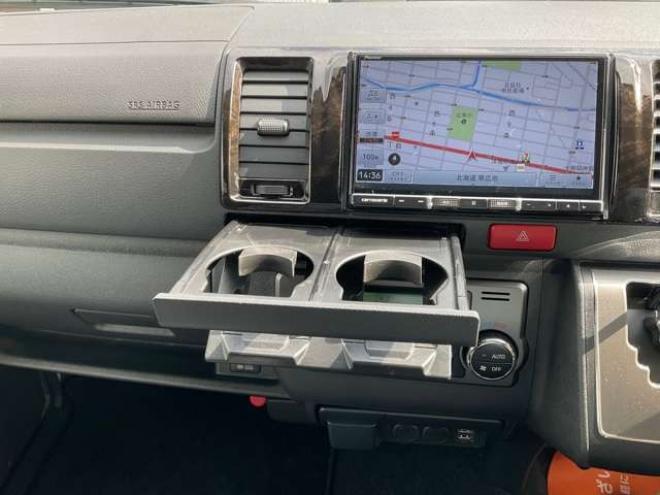 ハイエースバン2.8 スーパーGL ダークプライムII ロングボディ ディーゼルターボ 4WD　モデリスタフロントスポイラー　ワーク18インチAW　8インチナビTV 両側電動パワースライドドア 415COBRAフラットキット(ベッドキット) 2800