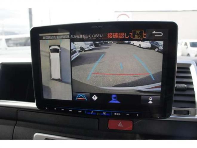 ハイエースバンスーパーロングHR　8人乗りキャンピング4WD　走行充電&外部充電&サブバッテリー　　　&FFヒーター&冷蔵庫&シンク&給排水　アルパインBIG-X&フリップダウン　415COBRAフロントリップ&バッドラッカー17AW　デジタルインナー　全方位カメラ 2700