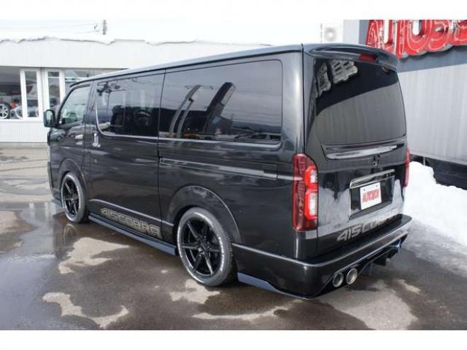 レジアスエース2.8 スーパーGL ダークプライム ロングボディ ディーゼルターボ 4WD　415COBRAオフィシャルコンプリート　ファントムヘッドライトシステム&新作HP-6　18インチホイール&フェイスリフトキット&フルエアロ&フローティングリップ&ローフォルムフェンダー　玄武2インチダウンブロック 2800