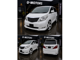 アルファード　X 本州車寒冷地仕様 ナビTVバックカメラ フリップダウンモニター エンジンスターター レザーシート 5人乗 貨物登録 1ナンバー 税金控えめ 夏20インチアルミタイヤ 冬18インチアルミタイヤ BLITZ車高調 社外テールランプ 社外グリル 車検取り立て 即乗りok! 国内生産エンジン漏れ無し 4WD 2400 5Dr