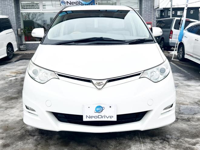 エスティマ2.4アエラスGエディション 4WD　ローンが不安な方＜優遇ローン＞寒冷地仕様　両側パワースライドドア　後席モニター　純正ナビ 4WD