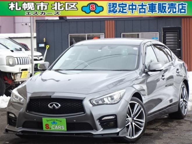 スカイライン3.5 350GT FOUR ハイブリッド タイプSP　本州車 ハイブリットシステム2年保証/走行距離無制限　 4WD フロントリップ　リヤスポイラー　黒本革シート　全方位カメラ　純正ナビ　純正19インチAW　パワーシート　バックカメラ　レーンアシスト　シートメモリ 3500