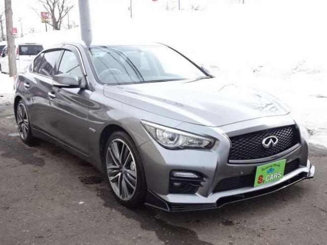 スカイライン3.5 350GT FOUR ハイブリッド タイプSP　本州車 ハイブリットシステム2年保証/走行距離無制限　 4WD フロントリップ　リヤスポイラー　黒本革シート　全方位カメラ　純正ナビ　純正19インチAW　パワーシート　バックカメラ　レーンアシスト　シートメモリ 3500