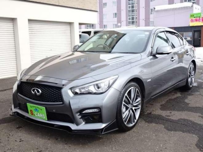 スカイライン3.5 350GT FOUR ハイブリッド タイプSP　本州車 ハイブリットシステム2年保証/走行距離無制限　 4WD フロントリップ　リヤスポイラー　黒本革シート　全方位カメラ　純正ナビ　純正19インチAW　パワーシート　バックカメラ　レーンアシスト　シートメモリ 3500