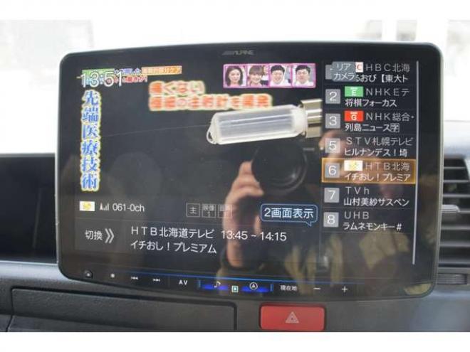 ハイエースバン2.8 DX ワイド スーパーロング ハイルーフ GLパッケージ ディーゼルターボ 4WD　1オーナー　アルパイン11インチナビTV　パノラミックビューモニター　ドラレコ　ワークエクストラップ17インチAW　415コブラフロントスポイラー　リアヒーター&エアコン　LEDヘッドライト　フォグ ETC 2800