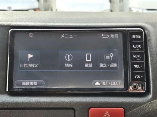 ハイエースバン2.8 DX ワイド スーパーロング ハイルーフ GLパッケージ ディーゼルターボ 4WD　COBRA丸目ヘッドライトKIT　SAFARIフロントスポイラー　リアヒーター&クーラー　キーレス　純正ナビ　ワンセグTV　Bカメラ　オートマチックハイビーム　横滑り防止　車線逸脱　衝突被害軽減　ETC　電動格納ミラー 2800