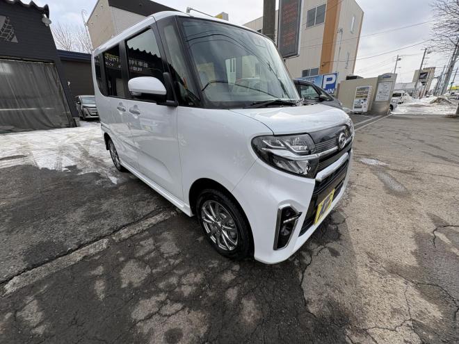 タントTANTO CUSTOM 4WD　X (禁煙車）ワンオーナー　寒冷地仕様　ワンタッチ両パワースライドドア　エンジンスタータ　ブルートースフルセブナビ　バックカメラ　ドラレコ　ハーフレザーシート　ETC　LED シートヒーター　夏タイヤ付　エンジンオイル交換 4WD 660 5Dr