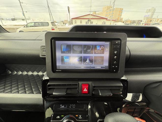 タントTANTO CUSTOM 4WD　X (禁煙車）ワンオーナー　寒冷地仕様　ワンタッチ両パワースライドドア　エンジンスタータ　ブルートースフルセブナビ　バックカメラ　ドラレコ　ハーフレザーシート　ETC　LED シートヒーター　夏タイヤ付　エンジンオイル交換 4WD 660 5Dr