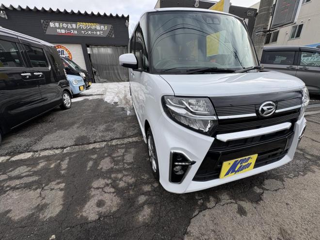 タントTANTO CUSTOM 4WD　X (禁煙車）ワンオーナー　寒冷地仕様　ワンタッチ両パワースライドドア　エンジンスタータ　ブルートースフルセブナビ　バックカメラ　ドラレコ　ハーフレザーシート　ETC　LED シートヒーター　夏タイヤ付　エンジンオイル交換 4WD 660 5Dr