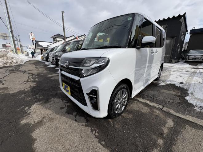 タントTANTO CUSTOM 4WD　X (禁煙車）ワンオーナー　寒冷地仕様　ワンタッチ両パワースライドドア　エンジンスタータ　ブルートースフルセブナビ　バックカメラ　ドラレコ　ハーフレザーシート　ETC　LED シートヒーター　夏タイヤ付　エンジンオイル交換 4WD 660 5Dr
