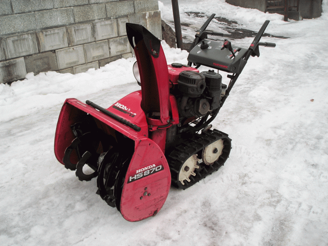 除雪機ホンダ　８馬力除雪機　ＨＳ－970　電動シューター　整備済み　即使用可