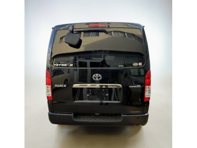 ハイエースバン4型スーパーGL ディーゼルターボ 本州車寒冷地仕様 アルパインナビ8インチ バックカメラ TOMSエアロ ドライブレコーダー レザーシート 両側パワースライドドア リアヒータークーラー 車検新規 12ヶ月点検整備済 保証付！ 4WD 3000 5Dr