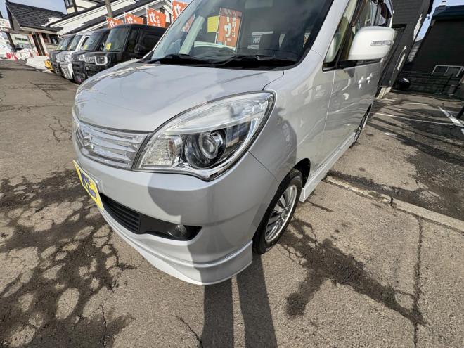 ソリオSORIO 4WD S　寒冷地仕様　両側パワースライドドア　HID ＶＳＣ　純正エアロ　リアスポ　Bluetoothフルセグナビ　バックカメラ　　エンジンスターター　アルミ　スタットレスＶＲＸ３　夏タイヤ付　エンジンオイル交換　禁煙車 4WD 1200 ５Dr