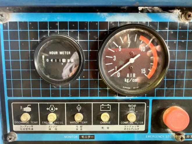 コンプレッサー北越　中古　PDS125S　エアマンエンジンコンプレッサー　動力源