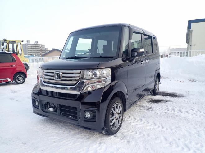 N-BOXカスタムGLパッケージ検10/2ナビテレビ パワースライドドア 革調シートカバー バッテリー新品 4WD 660 5Dr