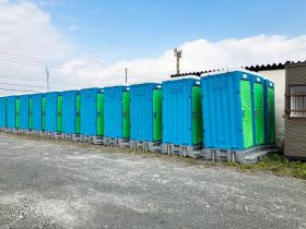 仮設トイレ　中古　簡易水洗トイレ　シングル　仮設資材