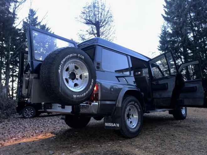 サファリ4.2 エクストラハイルーフグランロード ディーゼル 4WD　ハイルーフ　パワステ　パワーウィンドウ　社外アルミホイール　マッドフラップ 4200