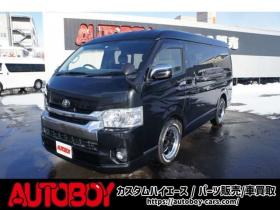 ハイエース　2.7 GL ロング ミドルルーフ 4WD　社外メモリーナビTV　バックカメラ　ワークエクストラップ17インチアルミ　415コブラフロントスポイラー　パワースライドドア　LEDヘッドライト　Wエアバック　スマートキー　AC100V 2700