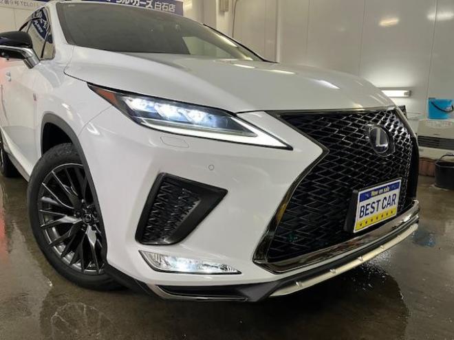 レクサスＲＸ４５０ｈ　Ｆスポーツ　本州仕入　寒冷地仕様　純正ムーンルーフ　レクサスセーフティセンス　ヘッドアップディスプレイ　全方位パノラミックビューモニター　純正２０インチＡＷ　純正１８ＡＷ＋スタッドレスタイヤ付　リア３面フィルム 4WD 3500 5Dr