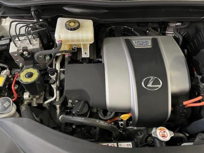 レクサスＲＸ４５０ｈ　Ｆスポーツ　本州仕入　寒冷地仕様　純正ムーンルーフ　レクサスセーフティセンス　ヘッドアップディスプレイ　全方位パノラミックビューモニター　純正２０インチＡＷ　純正１８ＡＷ＋スタッドレスタイヤ付　リア３面フィルム 4WD 3500 5Dr