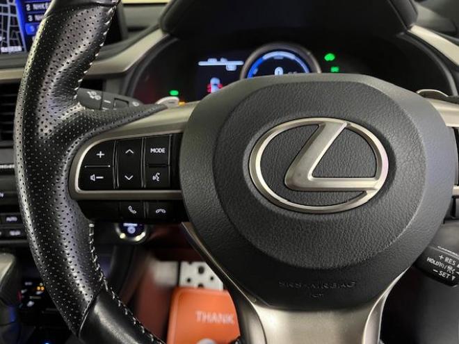 レクサスＲＸ４５０ｈ　Ｆスポーツ　本州仕入　寒冷地仕様　純正ムーンルーフ　レクサスセーフティセンス　ヘッドアップディスプレイ　全方位パノラミックビューモニター　純正２０インチＡＷ　純正１８ＡＷ＋スタッドレスタイヤ付　リア３面フィルム 4WD 3500 5Dr