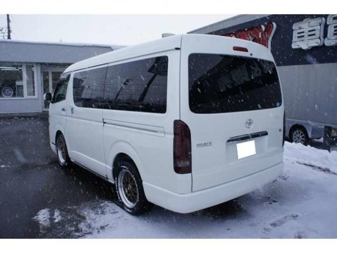 ハイエース2.7 GL ロング ミドルルーフ 4WD　ワンオーナー　ケンウッド9インチナビTV　Bカメラ　フリップダウンモニター　ワークエクストラップ18インチAW　415コブラフロントスポイラー　ベッドキット　LEDヘッドライト　スマキー　AC100V 2700