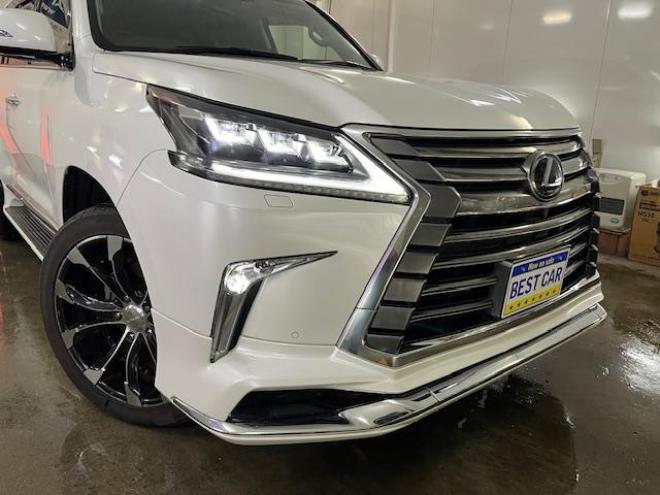 レクサスＬＸ５７０　寒冷地仕様　禁煙車　ＷＡＬＤ２２インチＡＷ　レクサスセーフティプラス　マークレビンソン　モデリスタスポイラー　純正ブラックレザーシート　社外１８インチＡＷ＋スタッドレスタイヤ付　パノラミックビュー 4WD 5700 5Dr
