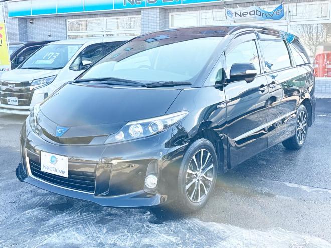 エスティマハイブリッドハイブリッド2.4アエラス プレミアムED 4WD　ローンが不安な方＜優遇ローン＞　本州仕入　ナビTV　純正8型ナビ　後席モニター 4WD 2400 5Dr