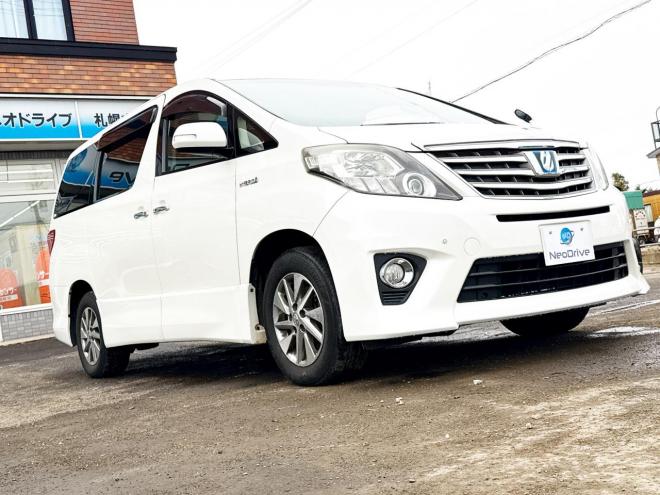 アルファードハイブリッドハイブリッド2.4SR 4WD　ローンが不安な方＜優遇ローン＞　本州仕入 ダブルサンルーフ　純正SDナビTV　両側パワースライド 4WD 2400 5Dr