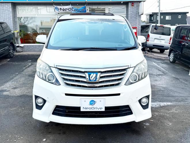 アルファードハイブリッドハイブリッド2.4SR 4WD　ローンが不安な方＜優遇ローン＞　本州仕入 ダブルサンルーフ　純正SDナビTV　両側パワースライド 4WD 2400 5Dr