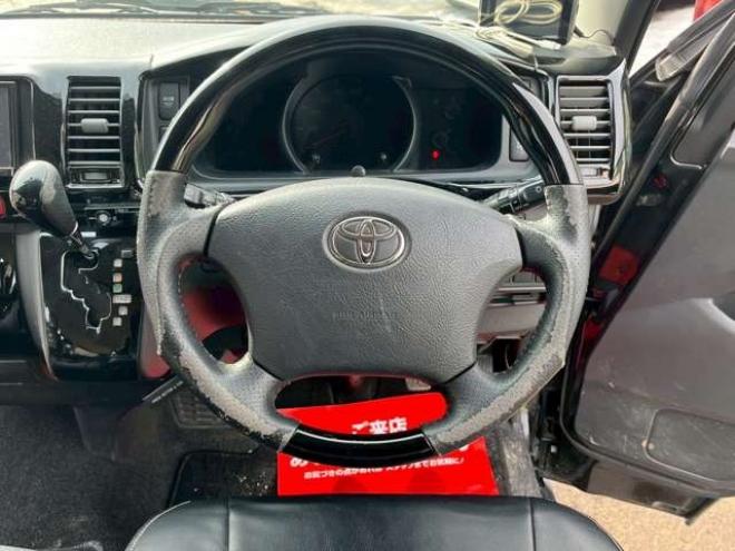 ハイエース2.7 GL ロング ミドルルーフ 4WD　10人乗り　パワステ　パワーウィンドウ　エアコン　社外ナビ　後席モニター　キーレスエントリー　片側スライドドア　盗難防止装置　フロントモデリスタ 2700