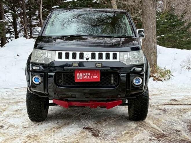 デリカD：5 2.4 G パワーパッケージ 4WD　リフトアップ　両側パワースライドドア　社外ナビ　バックカメラ　フロントカメラ　リアパワーゲート　後席モニター　パワステ　パワーウィンドウ　ABS　キーレスエントリー 2400