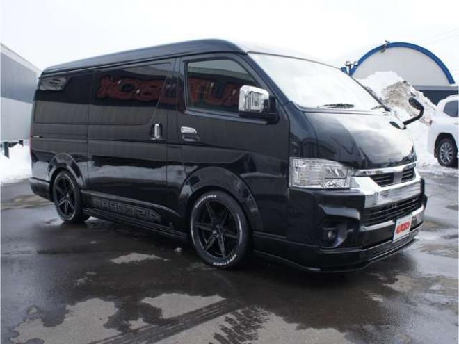 ハイエース2.7 GL ロング ファインテックツアラー 4WD　415COBRA　ファントムヘッドライトシステム&フェイスリフトキット&F/S/R/ルーフスポ/ボンネット/プレステージテールランプ&新作バッドラッカーHP-6　18インチAW　TOYO　H30　225/50R18 2700