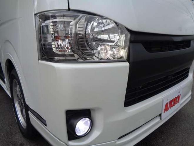 ハイエースバン3.0 スーパーGL ダークプライム ロングボディ ディーゼルターボ 4WD　令和6年タイミングベルト交換済　ワンオーナー　社外ナビ　スマートキー　バックカメラ　フロント・サイドカメラ　バッドラッカー17インチアルミホイール　バッドフェイスボンネット 3000