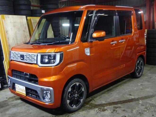 ウェイクG SA 4WD　本州仕入　ナビ　TV　バックカメラ　LEDヘッドライト　両側電動　シートヒーター　スマアシ　ターボ　スマートキー　プッシュスタート　オートライト　ベンチシート　アイドリングストップ　フォグランプ 660