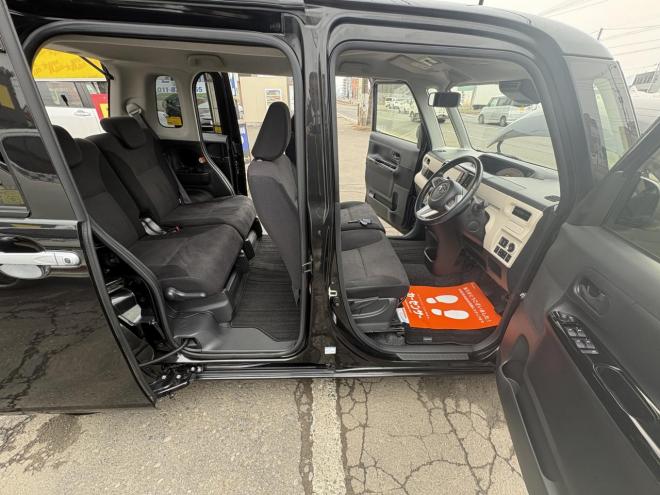 ムーヴキャンバスMOVE CANBUS 4WD X SA3　ワンオーナー　本州仕入　ワンタッチ両パワースライドドア　スマートキースペアー有　Bluetoothフルセグナビ　バックカメラ　スタットレス　バイザー　エンジンオイル交換　CVTオイル交換 4WD 660 ５Dr