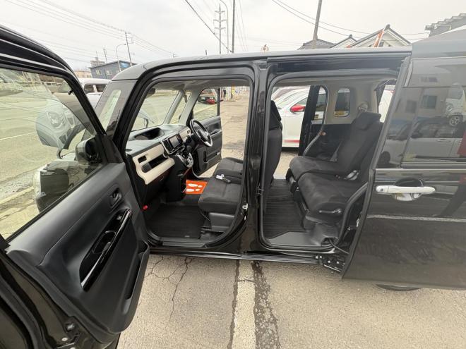 ムーヴキャンバスMOVE CANBUS 4WD X SA3　ワンオーナー　本州仕入　ワンタッチ両パワースライドドア　スマートキースペアー有　Bluetoothフルセグナビ　バックカメラ　スタットレス　バイザー　エンジンオイル交換　CVTオイル交換 4WD 660 ５Dr