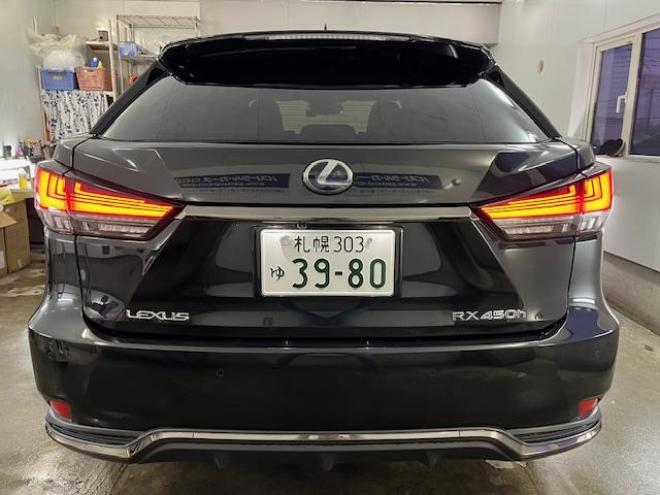 レクサスＲＸ４５０ｈ　Ｆスポーツ　寒冷地仕様　純正２０ＡＷ＋新品夏タイヤ　社外１８ＡＷ＋スタッドレスタイヤ付　レクサスセーフティセンス　純正ブラックレザーシート　電動サンルーフ　前後ドライブレコーダー　全方位アラウンドビューモニター 4WD 3500 5Dr
