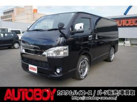 ハイエースバン　2.8 スーパーGL ダークプライムII ロングボディ ディーゼルターボ 4WD　415COBRA　クリーンルック3Fスポ&BY2ボンネット&ステージ2ルーフスポ&バッドラッカーIII17インチAW&フラットベッドキット　ヨコハマPARADA17インチ　デジタルインナー　パノラマモニター　両側パワースライドドア 2800