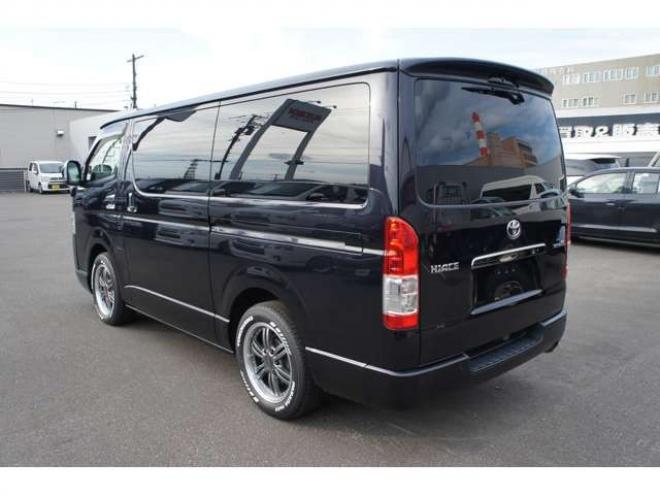 ハイエースバン2.8 スーパーGL ダークプライムII ロングボディ ディーゼルターボ 4WD　415COBRA　クリーンルック3Fスポ&BY2ボンネット&ステージ2ルーフスポ&バッドラッカーIII17インチAW&フラットベッドキット　ヨコハマPARADA17インチ　デジタルインナー　パノラマモニター　両側パワースライドドア 2800