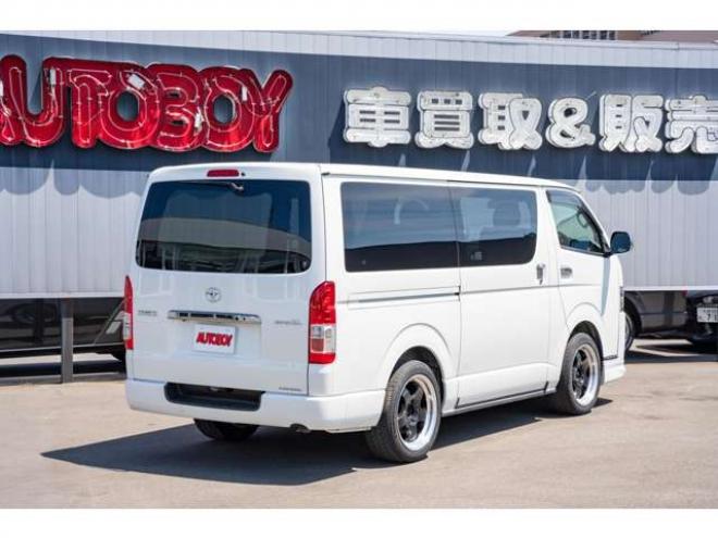 ハイエースバン2.8 スーパーGL ダークプライムII ロングボディ ディーゼルターボ 4WD　モデリスタフロントスポイラー　ワーク18インチAW　8インチナビTV 両側電動パワースライドドア 415COBRAフラットキット(ベッドキット) 2800