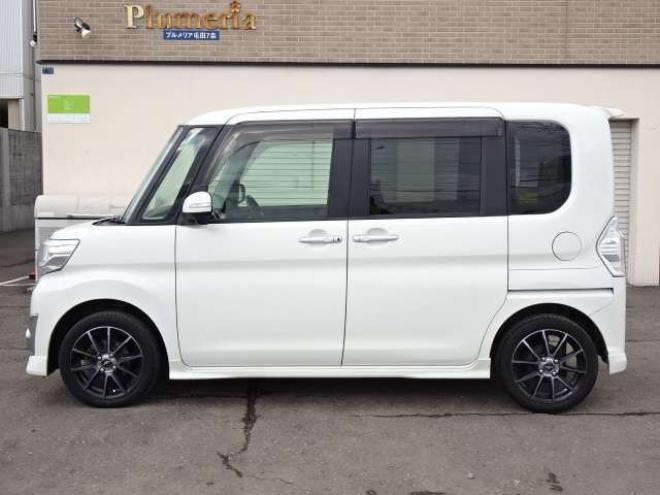 タントカスタム RS トップエディション SAII 4WD　保証1年/走行距離無制限　4WD　ワンオーナー　衝突軽減ブレーキシステム　両側パワースライドドア　純正ナビ　地デジ　バックカメラ　HDMI入力　純正エンジンスターター　LEDヘッドライト　ハーフレザーシート 660