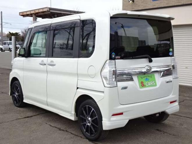 タントカスタム RS トップエディション SAII 4WD　保証1年/走行距離無制限　4WD　ワンオーナー　衝突軽減ブレーキシステム　両側パワースライドドア　純正ナビ　地デジ　バックカメラ　HDMI入力　純正エンジンスターター　LEDヘッドライト　ハーフレザーシート 660