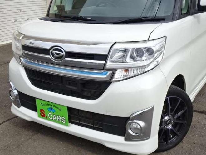 タントカスタム RS トップエディション SAII 4WD　保証1年/走行距離無制限　4WD　ワンオーナー　衝突軽減ブレーキシステム　両側パワースライドドア　純正ナビ　地デジ　バックカメラ　HDMI入力　純正エンジンスターター　LEDヘッドライト　ハーフレザーシート 660